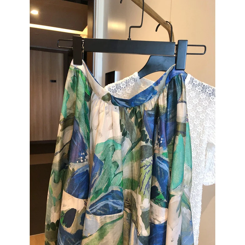 Damen Elegante und luftige Blusenkombination mit Maxi-Rock Nord Taschen