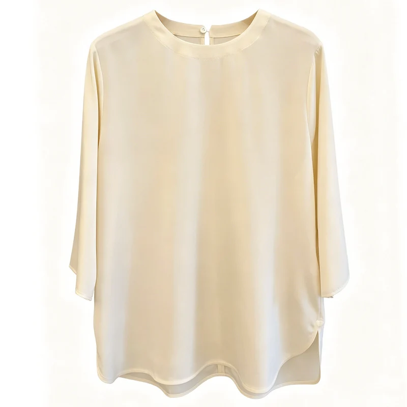 Damen Elegante und luftige Bluse mit drei Viertel-Ärmeln Nord Taschen