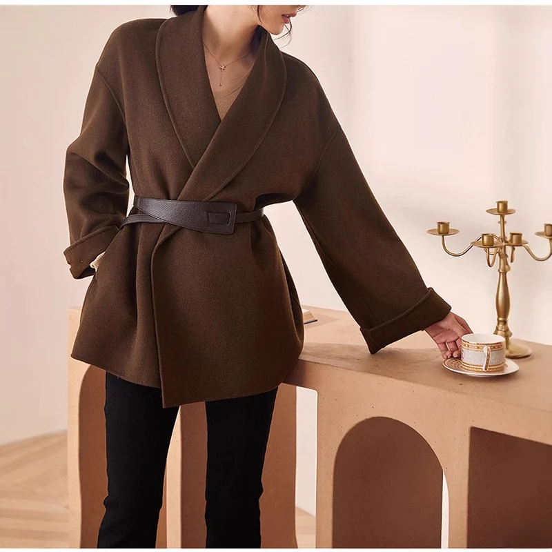 Damen Elegante und lockere Wickeljacke Nord Taschen