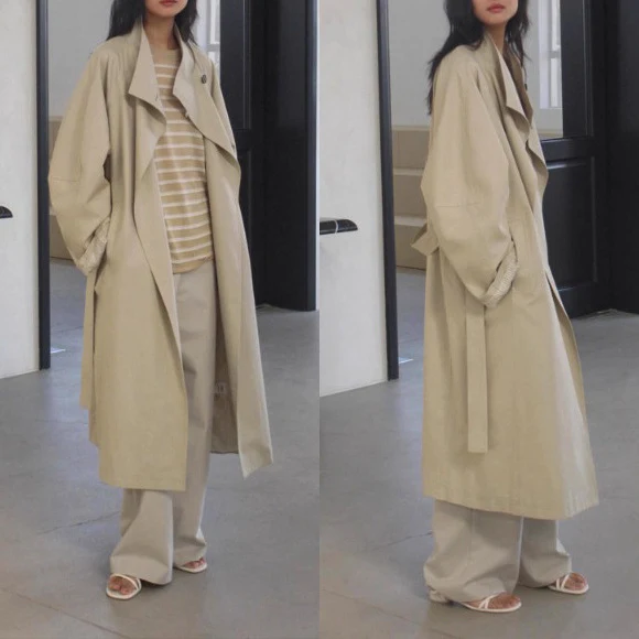Damen Elegante und lässige Oversized-Jacke Nord Taschen