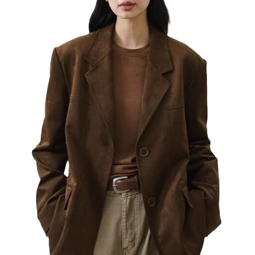 Damen Elegante und lässige Oversized Blazer Nord Taschen