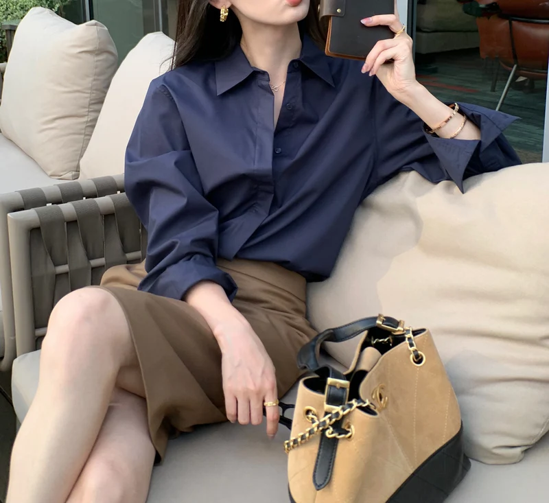 Damen Elegante und lässige Bluse Nord Taschen
