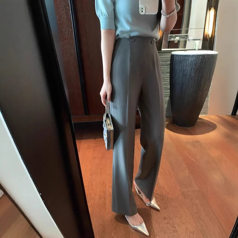 Damen Elegante und hoch taillierte Anzughose Nord Taschen