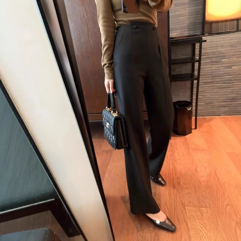 Damen Elegante und hoch taillierte Anzughose Nord Taschen