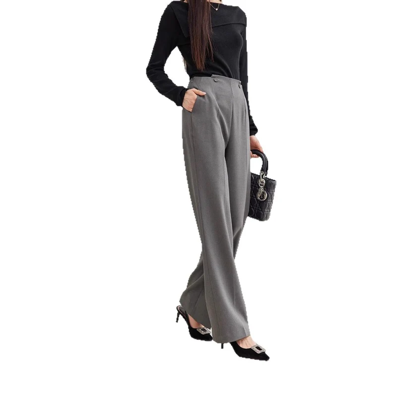 Damen Elegante und hoch taillierte Anzughose Nord Taschen