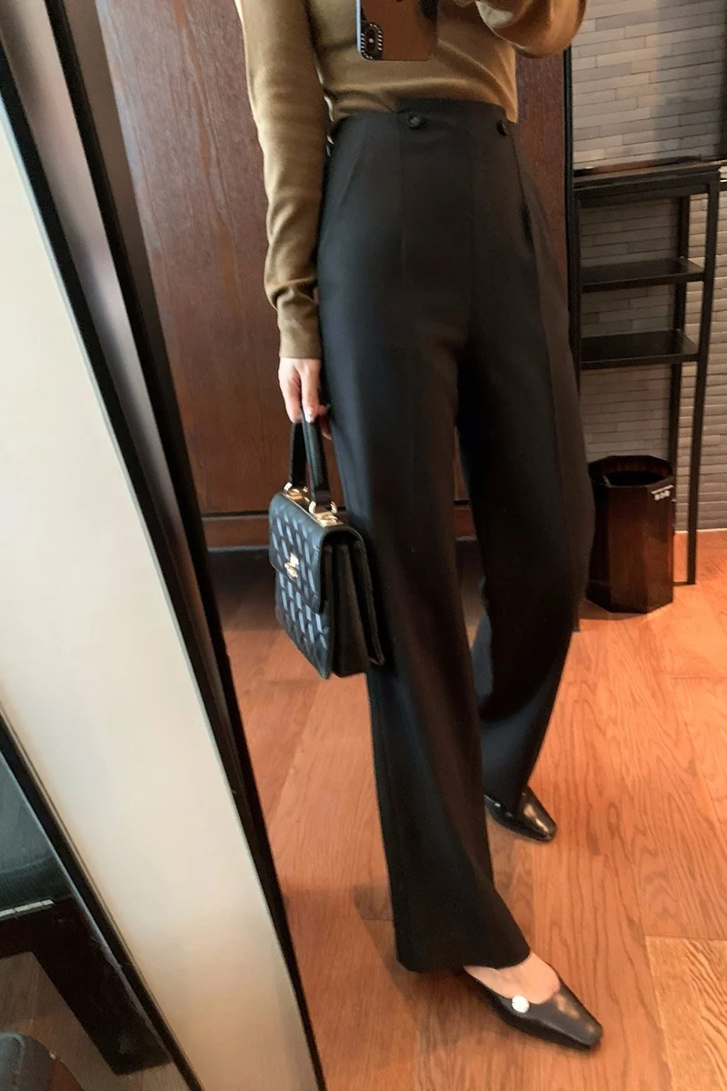 Damen Elegante und hoch taillierte Anzughose Nord Taschen