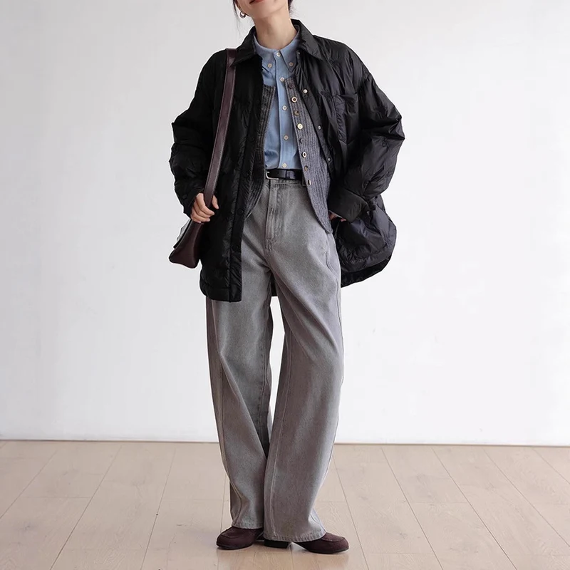 Damen elegante und gefütterte Übergangsjacke Nord Taschen