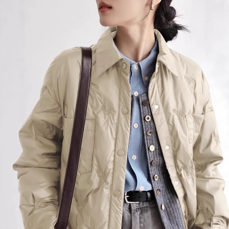 Damen elegante und gefütterte Übergangsjacke Nord Taschen