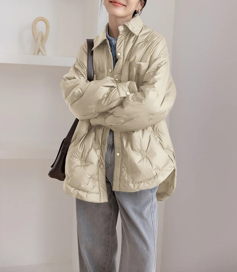 Damen elegante und gefütterte Übergangsjacke Nord Taschen