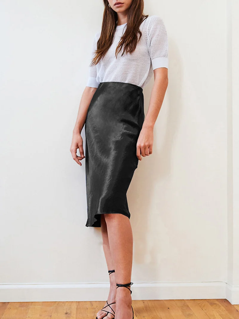 Damen Elegante und fließende Midibluse Nord Taschen