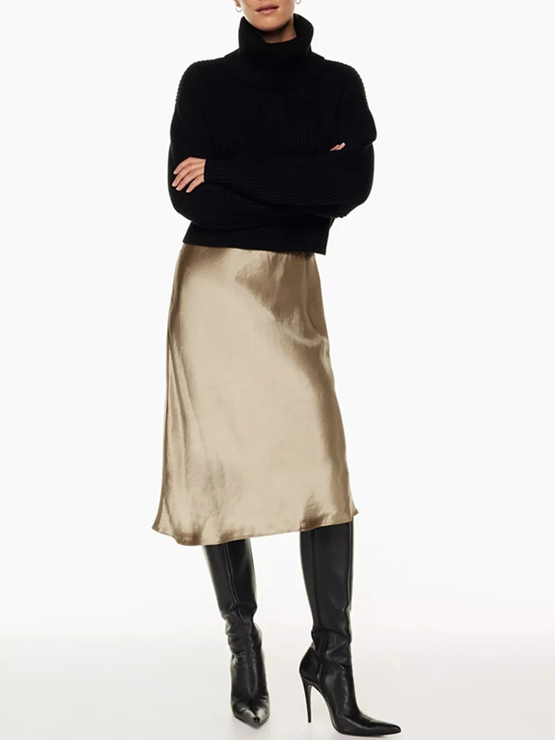Damen Elegante und fließende Midibluse Nord Taschen