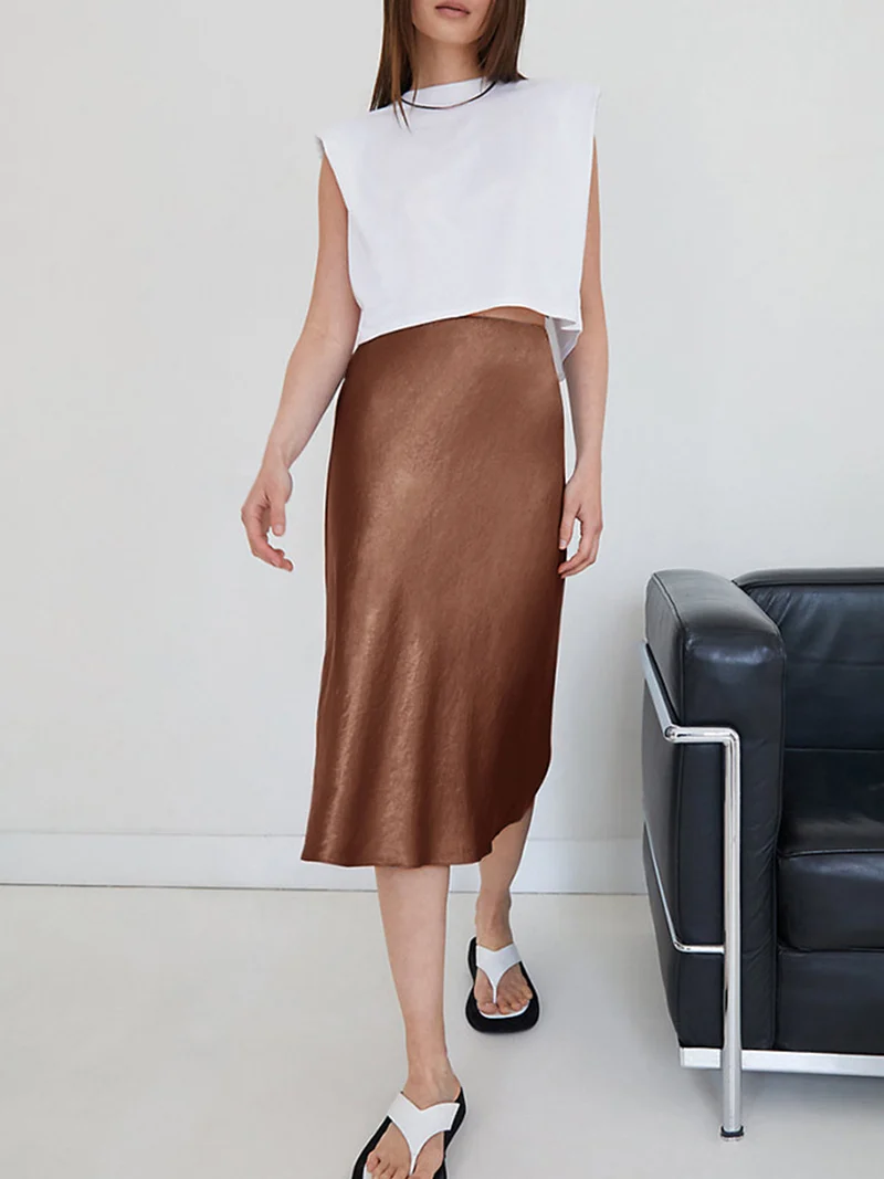 Damen Elegante und fließende Midibluse Nord Taschen