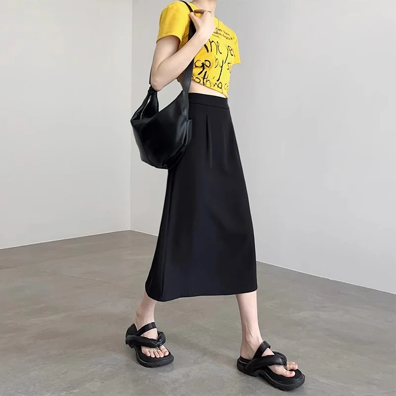 Damen Elegante und fließende Maxirock Nord Taschen