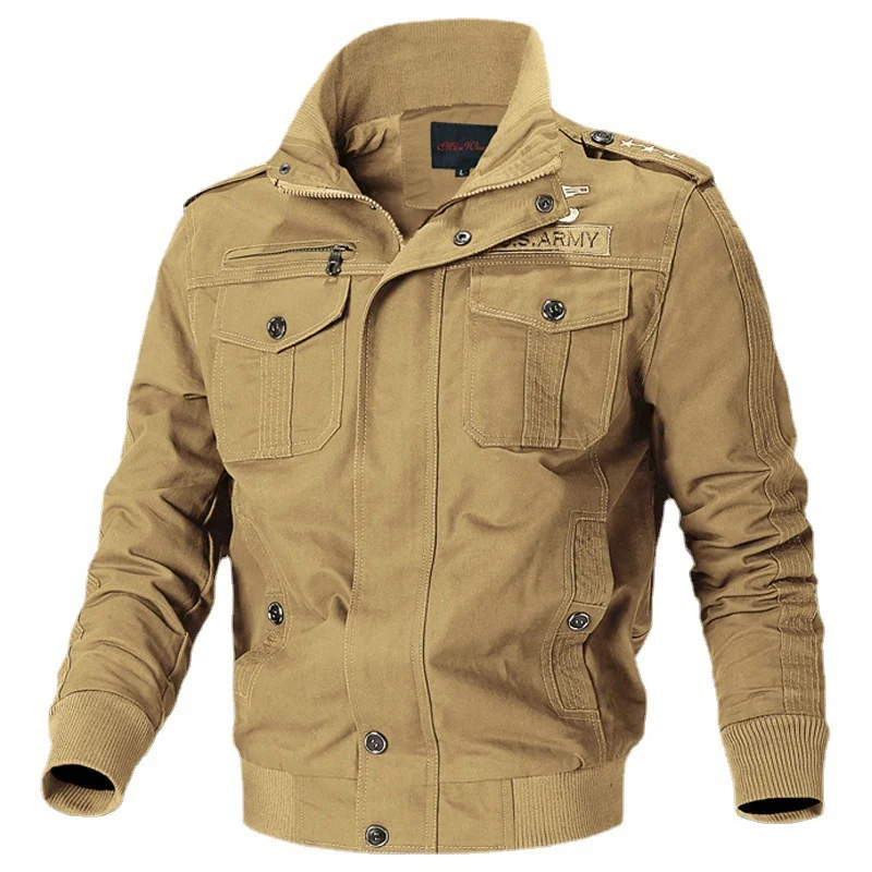Herren Canvas-Pilotblouson mit Schulterpaspeln, Reißverschlussleiste und Utility-Pattentaschen Nord Taschen