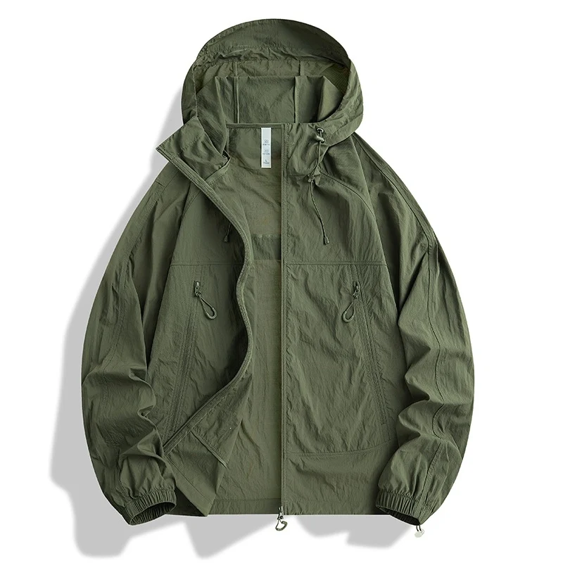 Herren Ultraleichte Kapuzen‑Windjacke mit Packfunktion, Meshfutter & Reißverschlusstaschen Nord Taschen