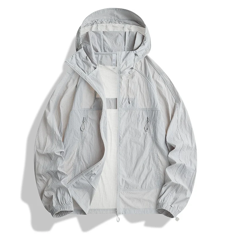 Herren Ultraleichte Kapuzen‑Windjacke mit Packfunktion, Meshfutter & Reißverschlusstaschen Nord Taschen
