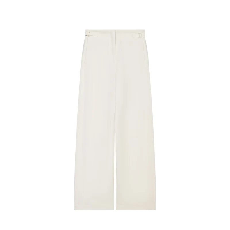 Damen Weite High Waist Culotte‑Hose mit klarer Frontnaht und seitlichen Taillenriegeln Nord Taschen