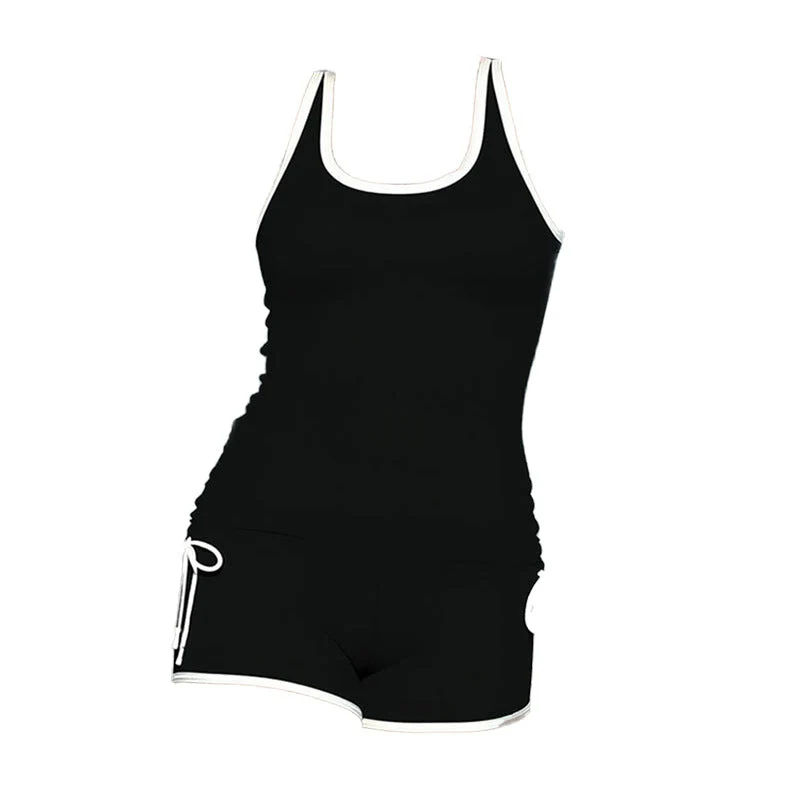 Damen Sportliches Tankini-Set mit hochgezogenem Schnitt und verstellbaren Bändern Nord Taschen