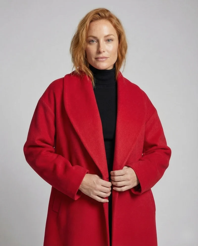 Damen Übergangsjacke mit Rundhalsausschnitt & Ein-Knopf-Verschluss