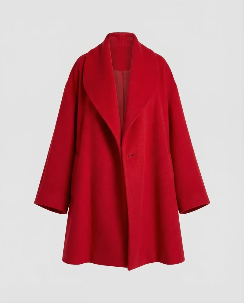 Damen Übergangsjacke mit Rundhalsausschnitt & Ein-Knopf-Verschluss