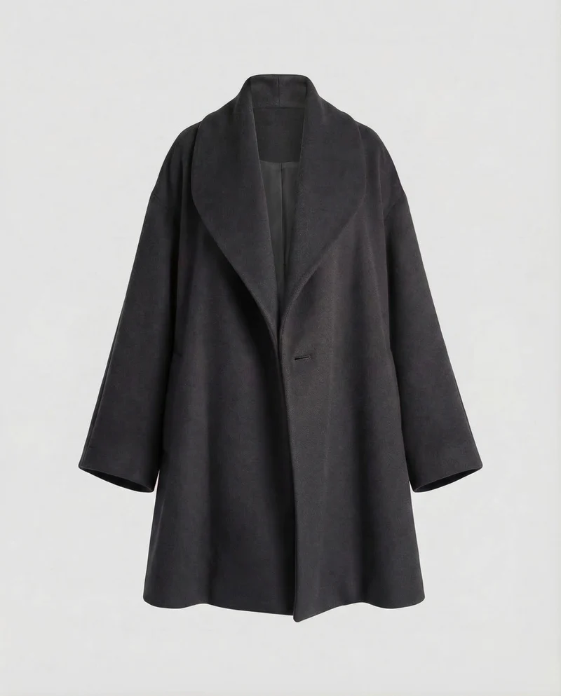 Damen Übergangsjacke mit Rundhalsausschnitt & Ein-Knopf-Verschluss