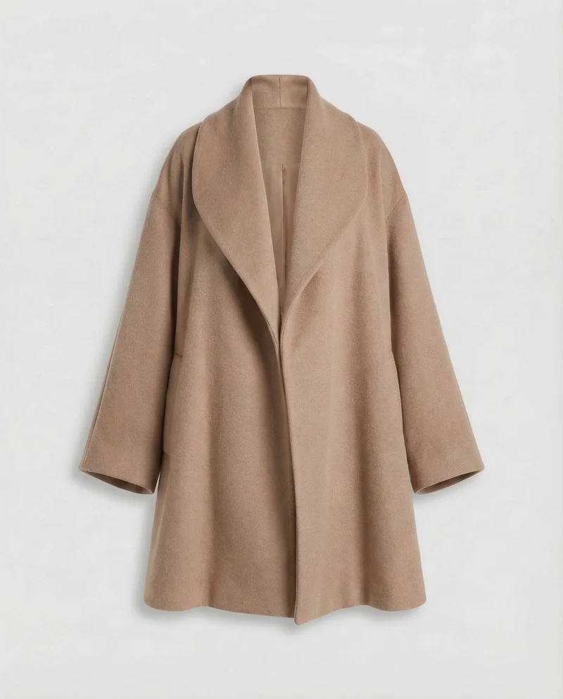 Damen Übergangsjacke mit Rundhalsausschnitt & Ein-Knopf-Verschluss