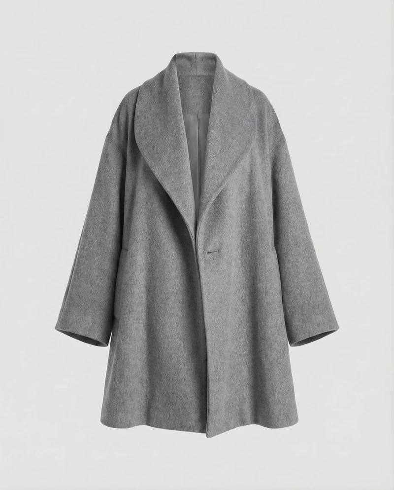 Damen Übergangsjacke mit Rundhalsausschnitt & Ein-Knopf-Verschluss