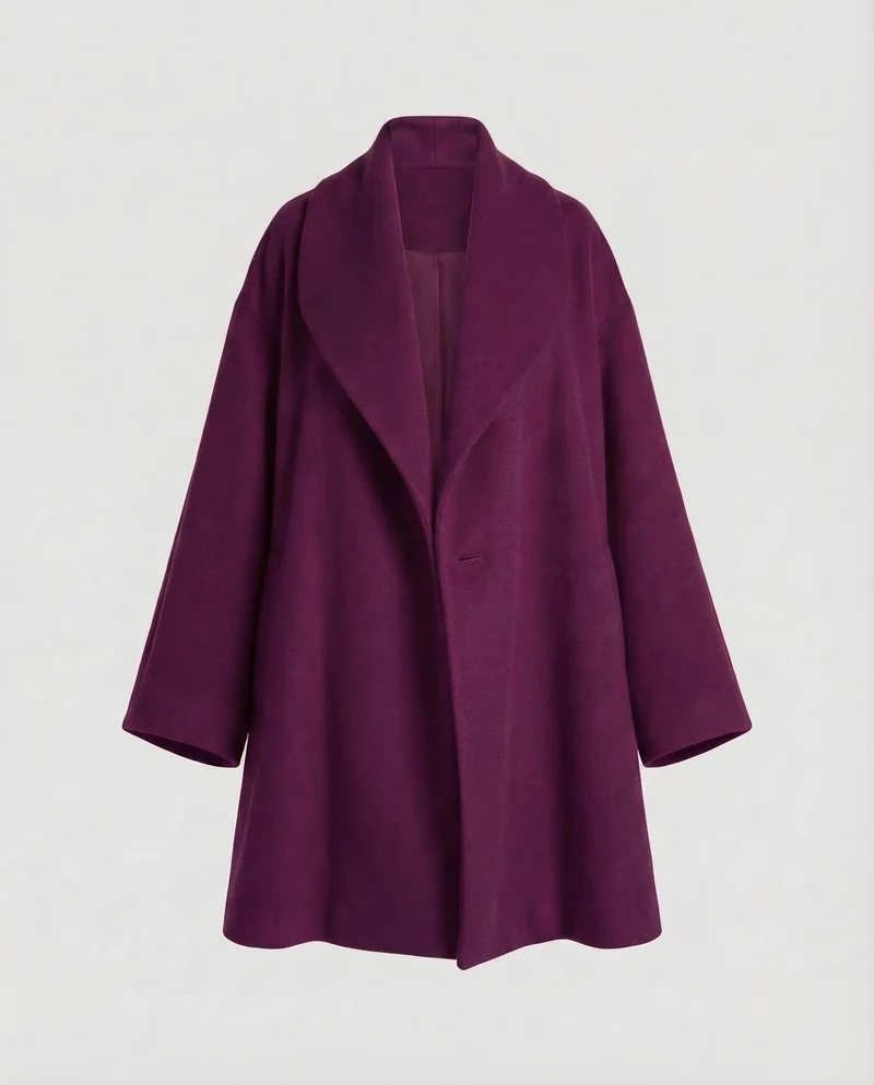 Damen Übergangsjacke mit Rundhalsausschnitt & Ein-Knopf-Verschluss