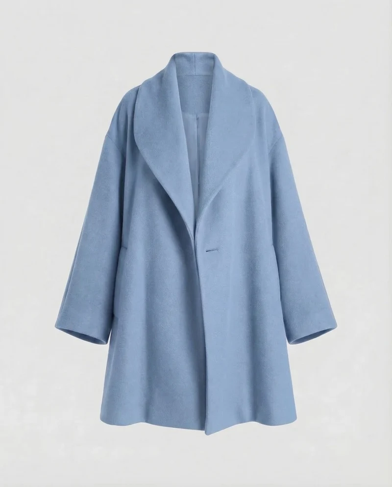 Damen Übergangsjacke mit Rundhalsausschnitt & Ein-Knopf-Verschluss