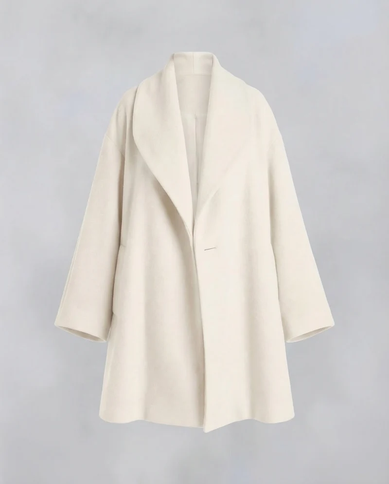Damen Übergangsjacke mit Rundhalsausschnitt & Ein-Knopf-Verschluss