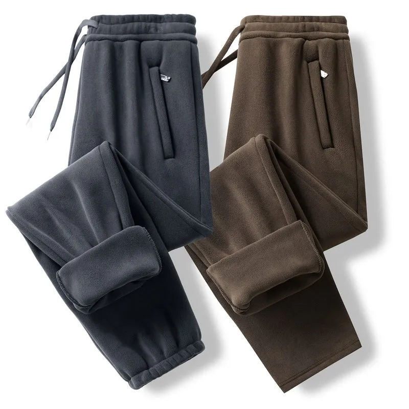 Herren Thermo-Fleece-Jogginghose mit angerauter Innenseite und Kordelbund Nord Taschen