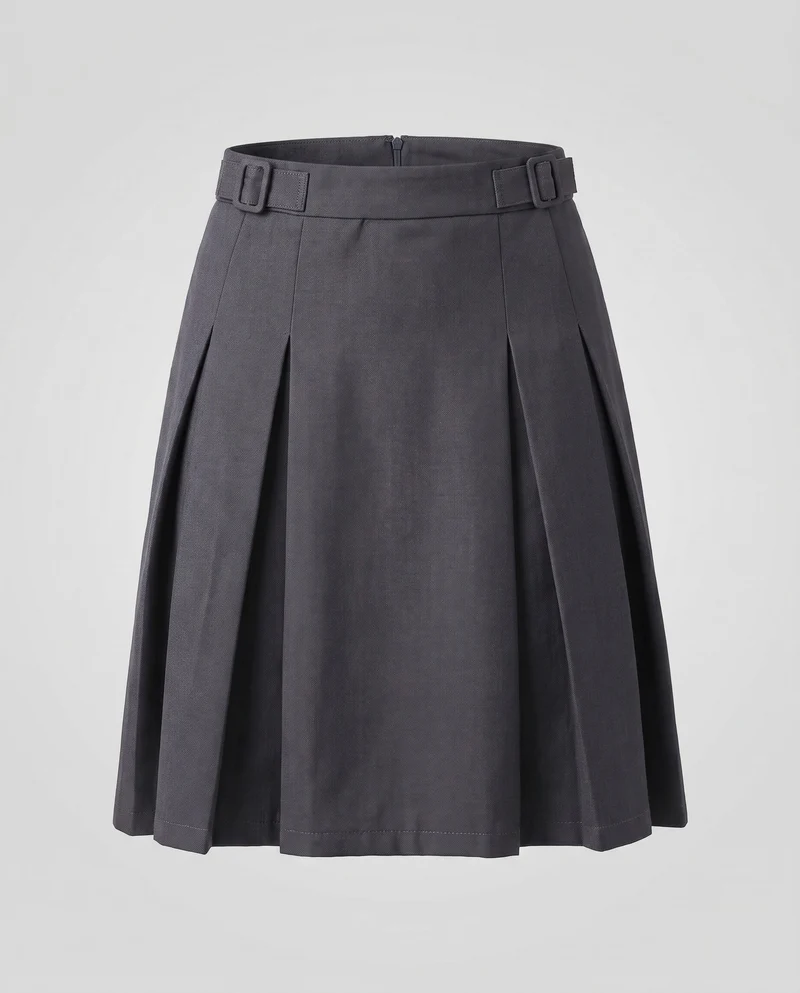 Damen Eleganter, plissierter Rock mit Taillengürtel