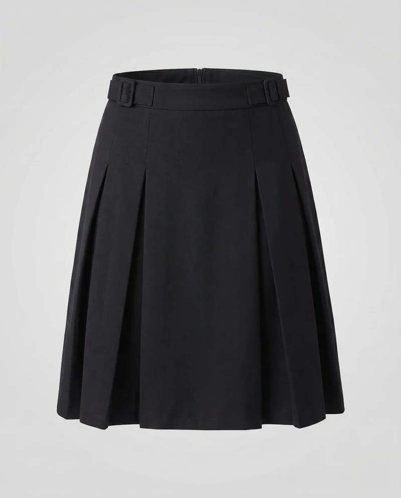 Damen Eleganter, plissierter Rock mit Taillengürtel