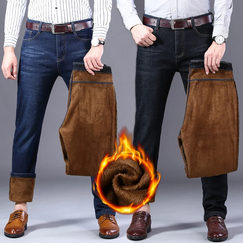 Herren Thermo-Jeans mit dichtem Teddyfutter und robustem Denim-Schnitt Nord Taschen