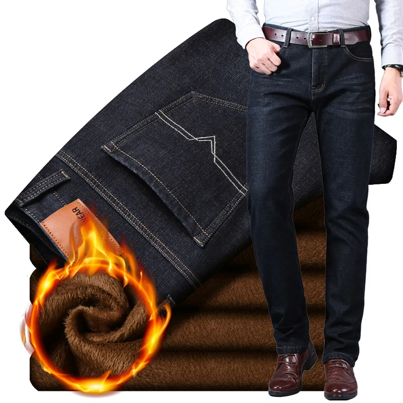 Herren Thermo-Jeans mit dichtem Teddyfutter und robustem Denim-Schnitt Nord Taschen