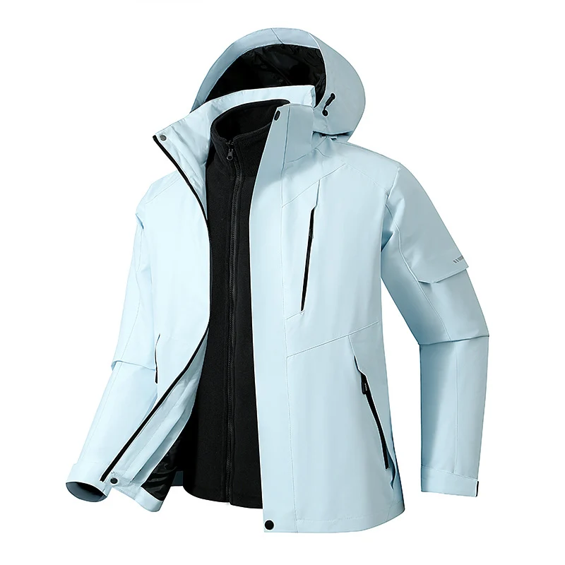 Herren Multifunktionale Winterjacke mit abnehmbarer Kapuze Nord Taschen