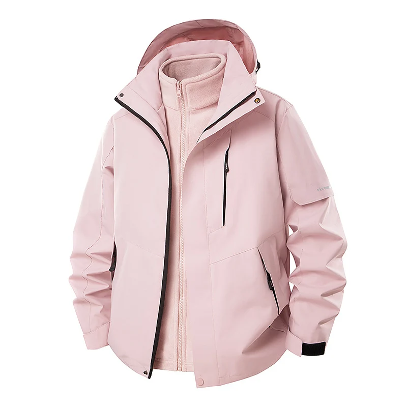 Herren Multifunktionale Winterjacke mit abnehmbarer Kapuze Nord Taschen