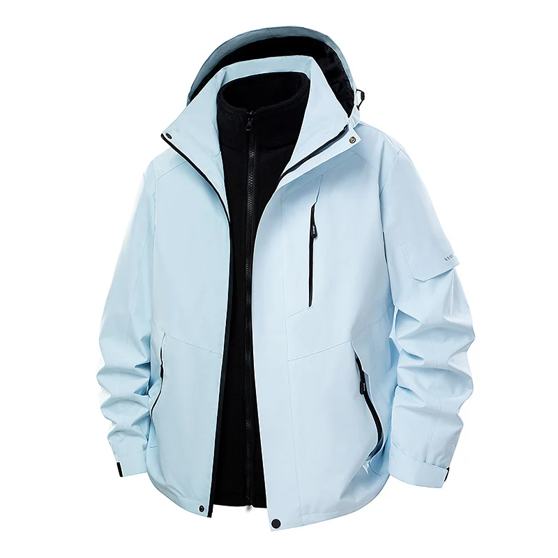 Herren Multifunktionale Winterjacke mit abnehmbarer Kapuze Nord Taschen