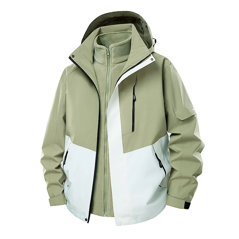 Herren Multifunktionale Winterjacke mit abnehmbarer Kapuze Nord Taschen