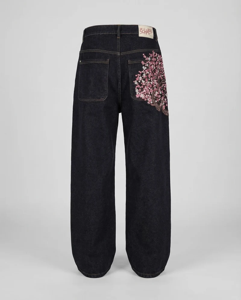 Damen Jeans Bestickt High Waist Avellé