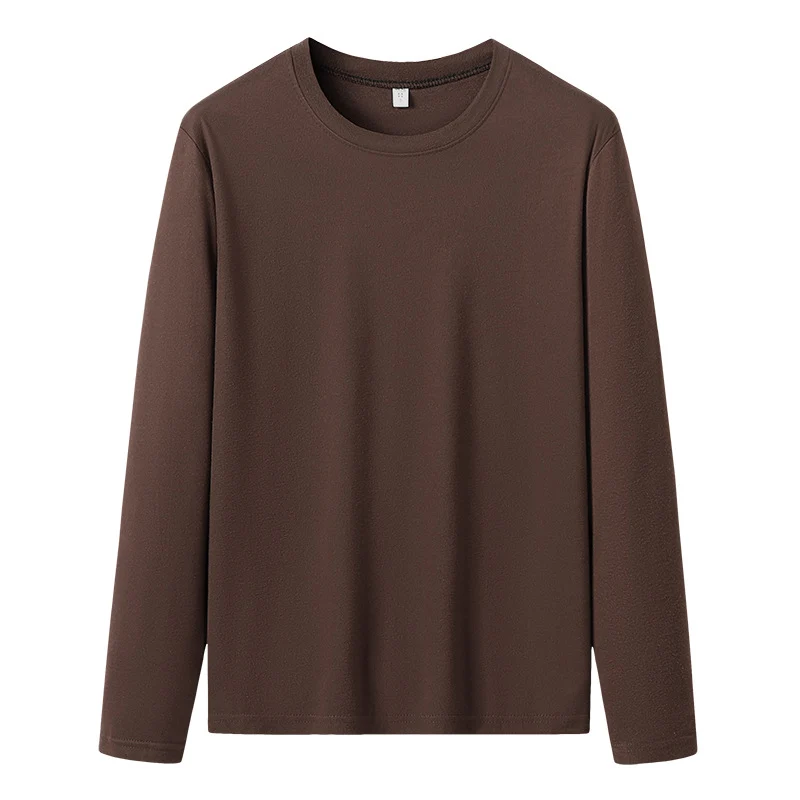 Herren Langärmeliges Rundhals-Basicsweatshirt aus weichem Baumwollmix Nord Taschen