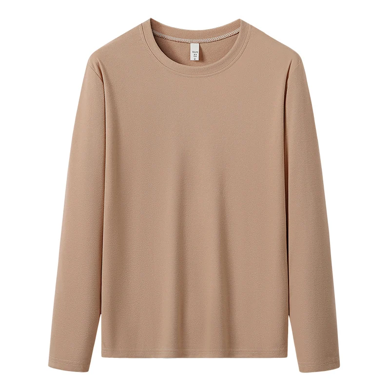 Herren Langärmeliges Rundhals-Basicsweatshirt aus weichem Baumwollmix Nord Taschen