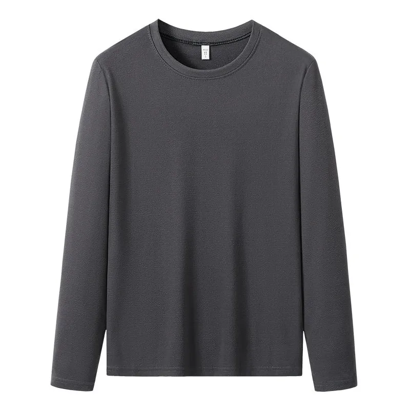 Herren Langärmeliges Rundhals-Basicsweatshirt aus weichem Baumwollmix Nord Taschen