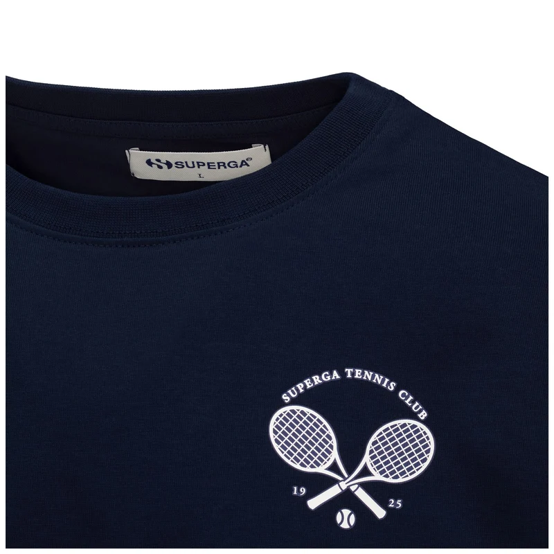TENNIS CLUB T-SHIRT - T-Shirts & Top - T-Shirt - Unisex - Blue Navy-White Avorio Tennis Club