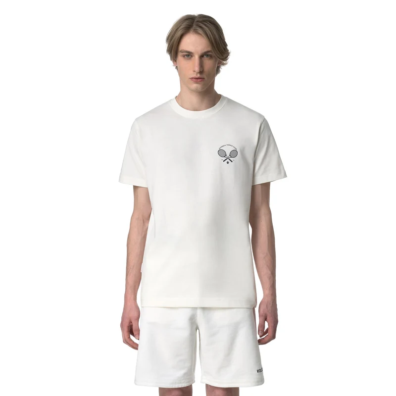 TENNIS CLUB T-SHIRT - T-Shirts & Top - T-Shirt - Unisex - White Avorio-Navy Tennis Club