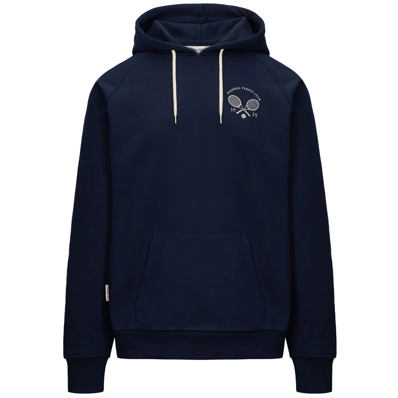 TENNIS CLUB HOODIE - Fleece - Hoodie - Unisex - Blue Navy-White Avorio Tennis Club
