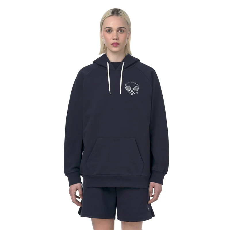 TENNIS CLUB HOODIE - Fleece - Hoodie - Unisex - Blue Navy-White Avorio Tennis Club