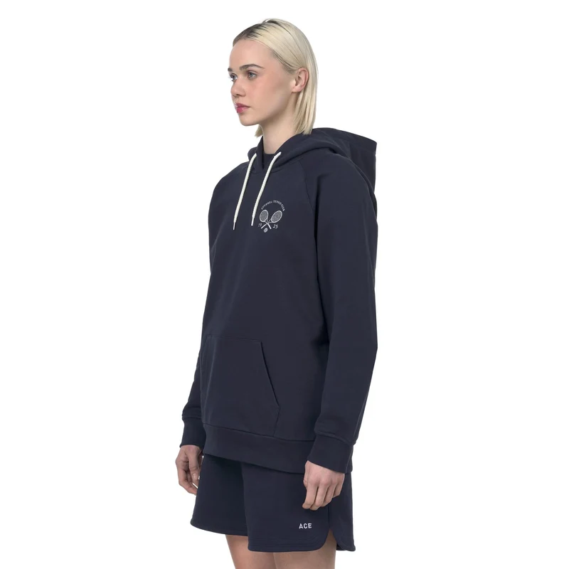 TENNIS CLUB HOODIE - Fleece - Hoodie - Unisex - Blue Navy-White Avorio Tennis Club