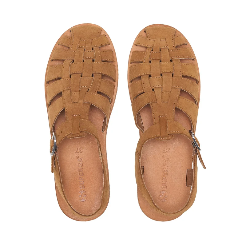 3019 FISHERMAN SANDAL SUEDE - Sandals - Sandal - Unisex - Brown Brique