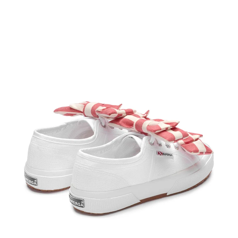 2750 COTTON RIBBON - Le Superga - Low Cut - Woman - White-OffWhite-Red
